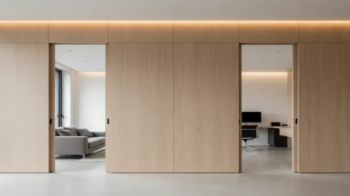 Cloisons mobiles sans rail au sol : la révolution Acowood en détail